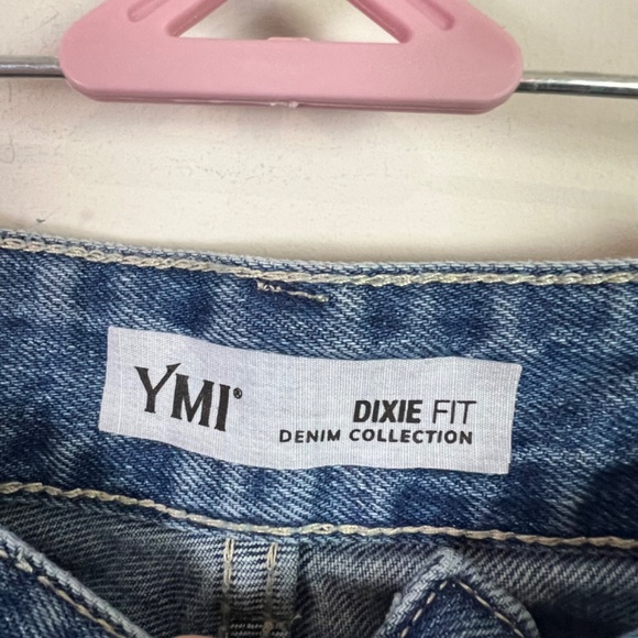 YMI Women’s Dixie Fit High Rise Wide Leg Mega Cuff Denim Jeans NWT - Picture 4 of 9
